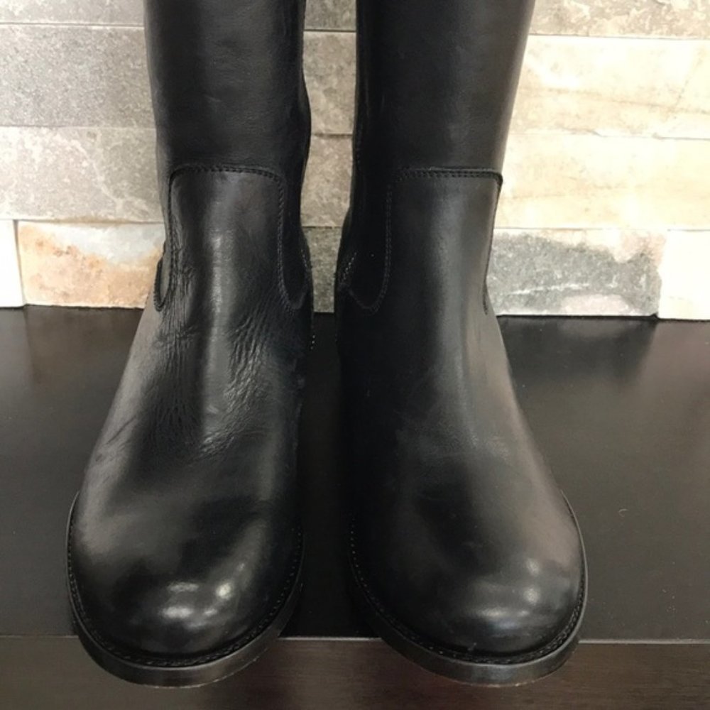 Frye Melissa Knee-high Zip Riding Moto Leather - Picture 7 of 16